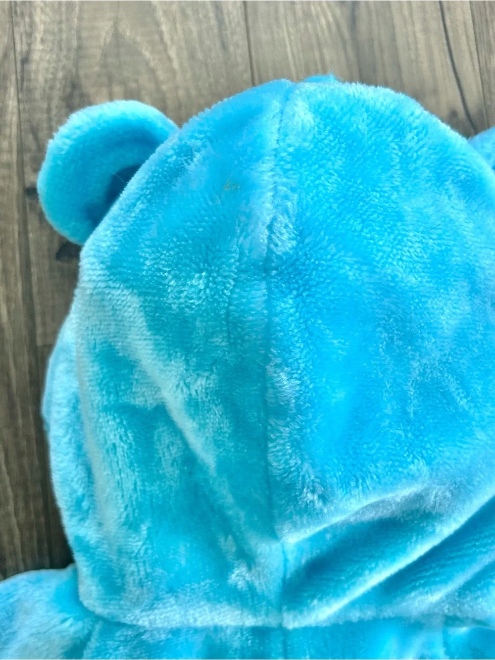 Care Bears Costume Kids 2-4 Years Blue Champ Bear Hooded Plush Vintage 2004
